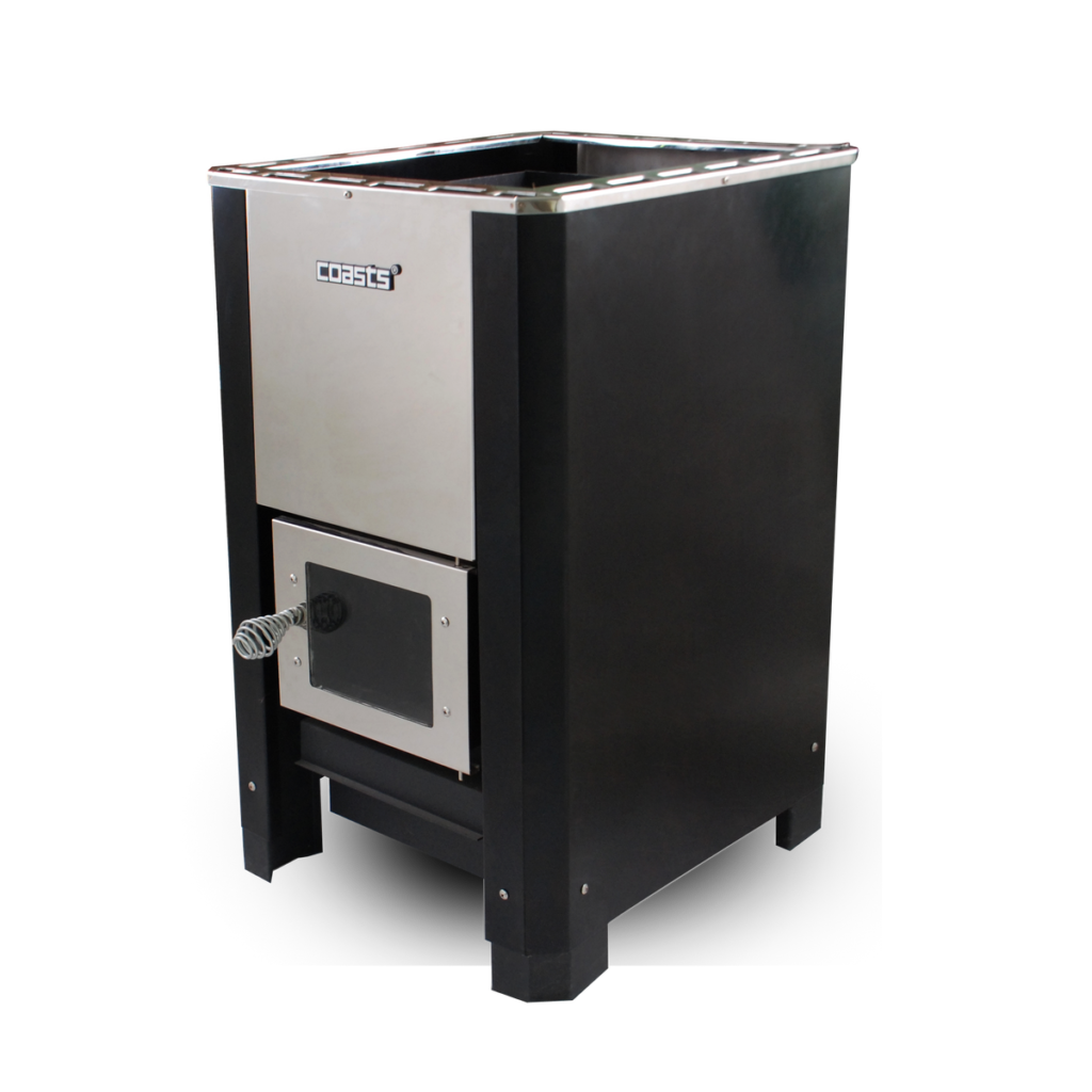 Wood Burning Sauna Heater Firewood Sauna Stove with Flue Kit 15kW